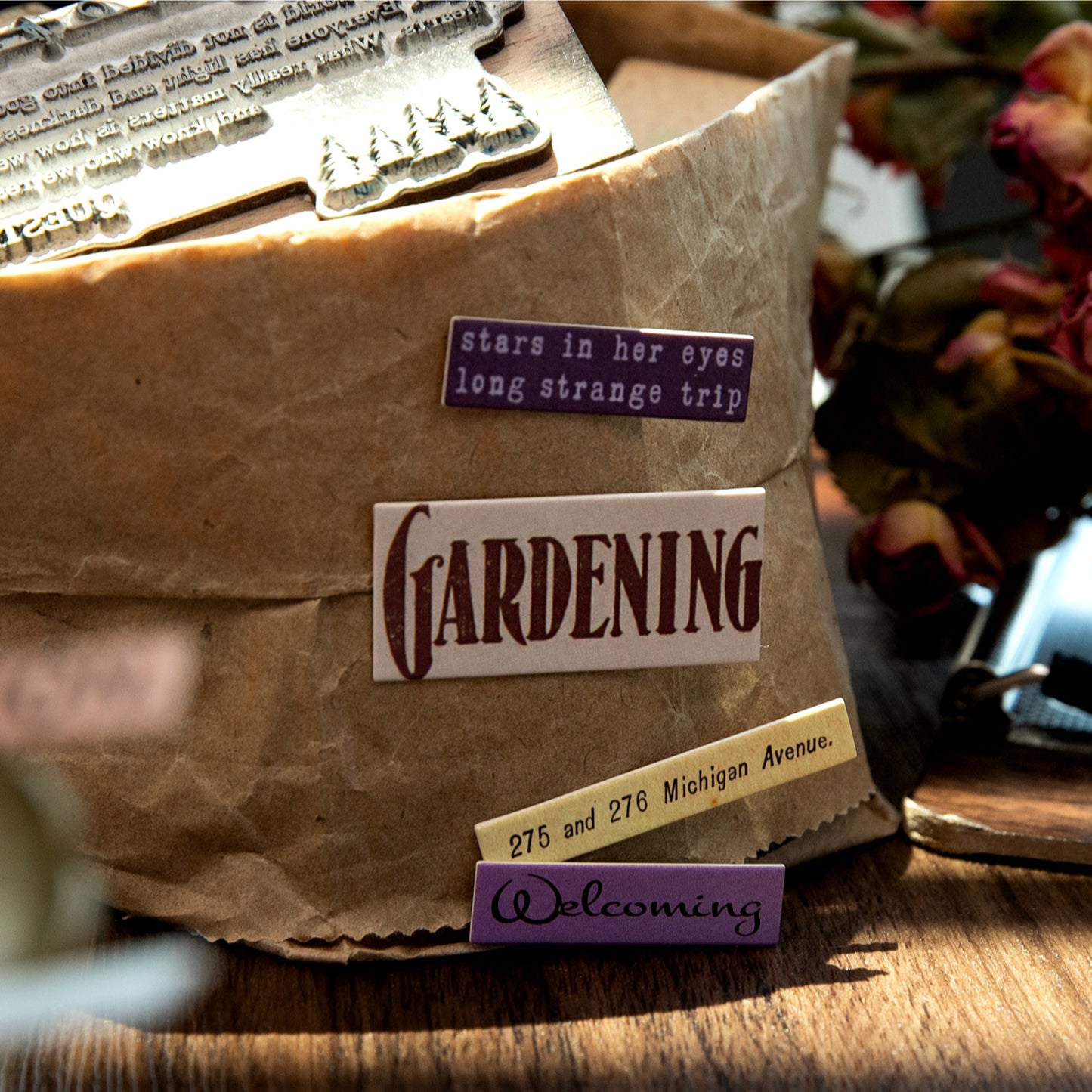 2 Sheets Vintage Journal Stickers QXBY