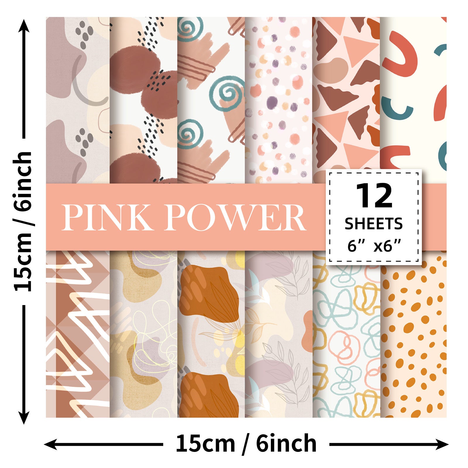 6 inch Boho Scrapbook Paper Pad PA316