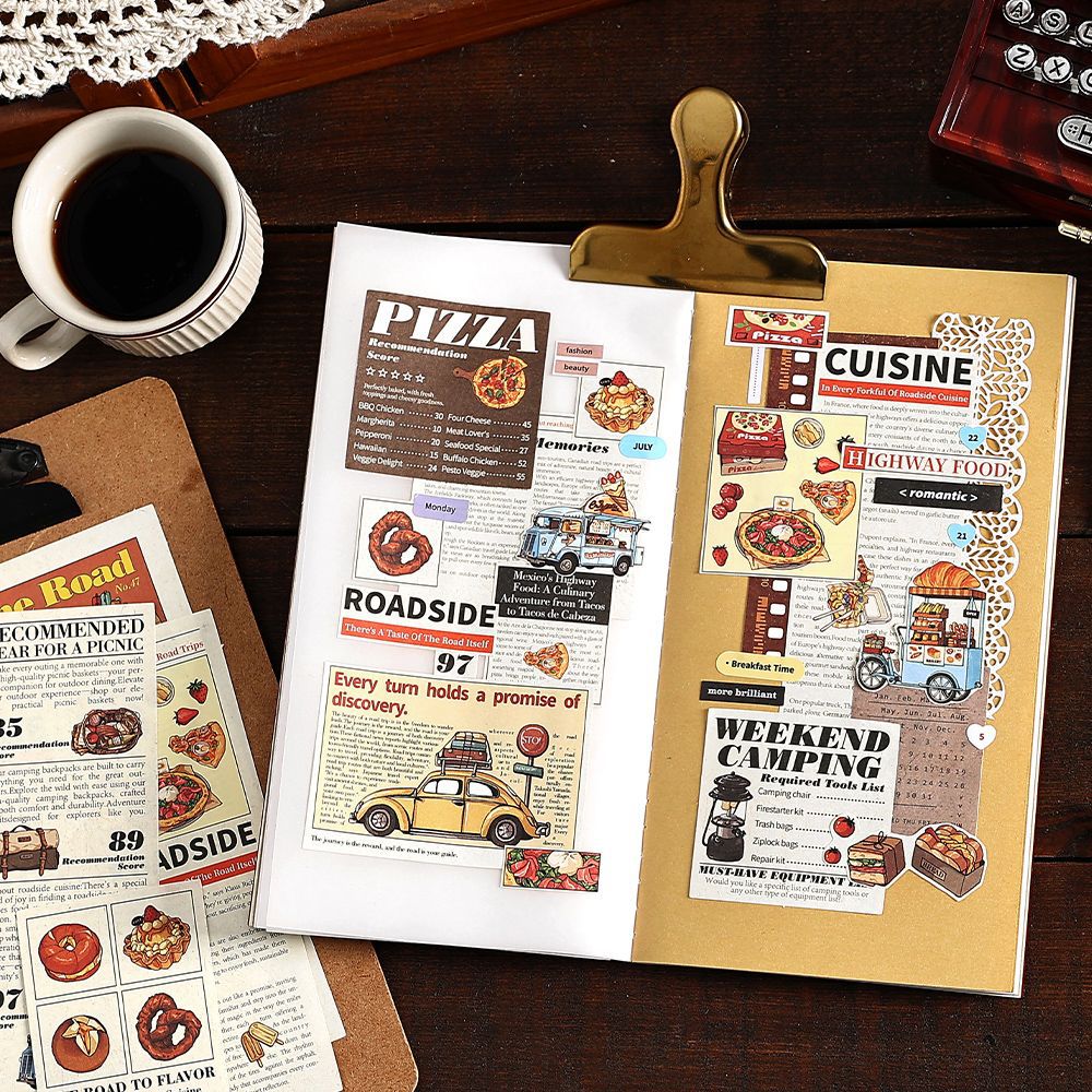 20 Pcs Newspaper Theme Scrapbook Paper JRJW