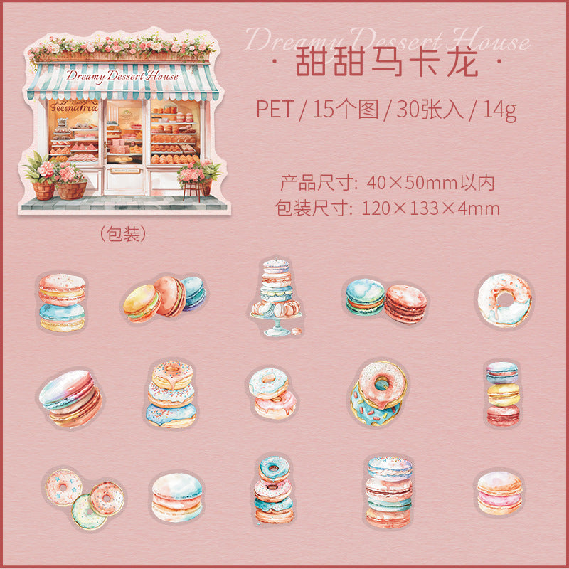 10 Pcs Dessert PET Stickers MHTPW