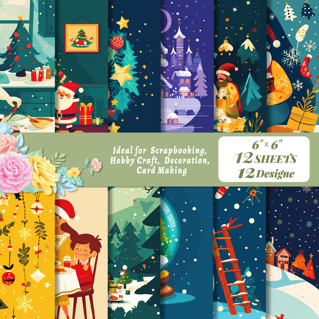 6 inch Christmas Eve Scrapbook Paper Pad PA204