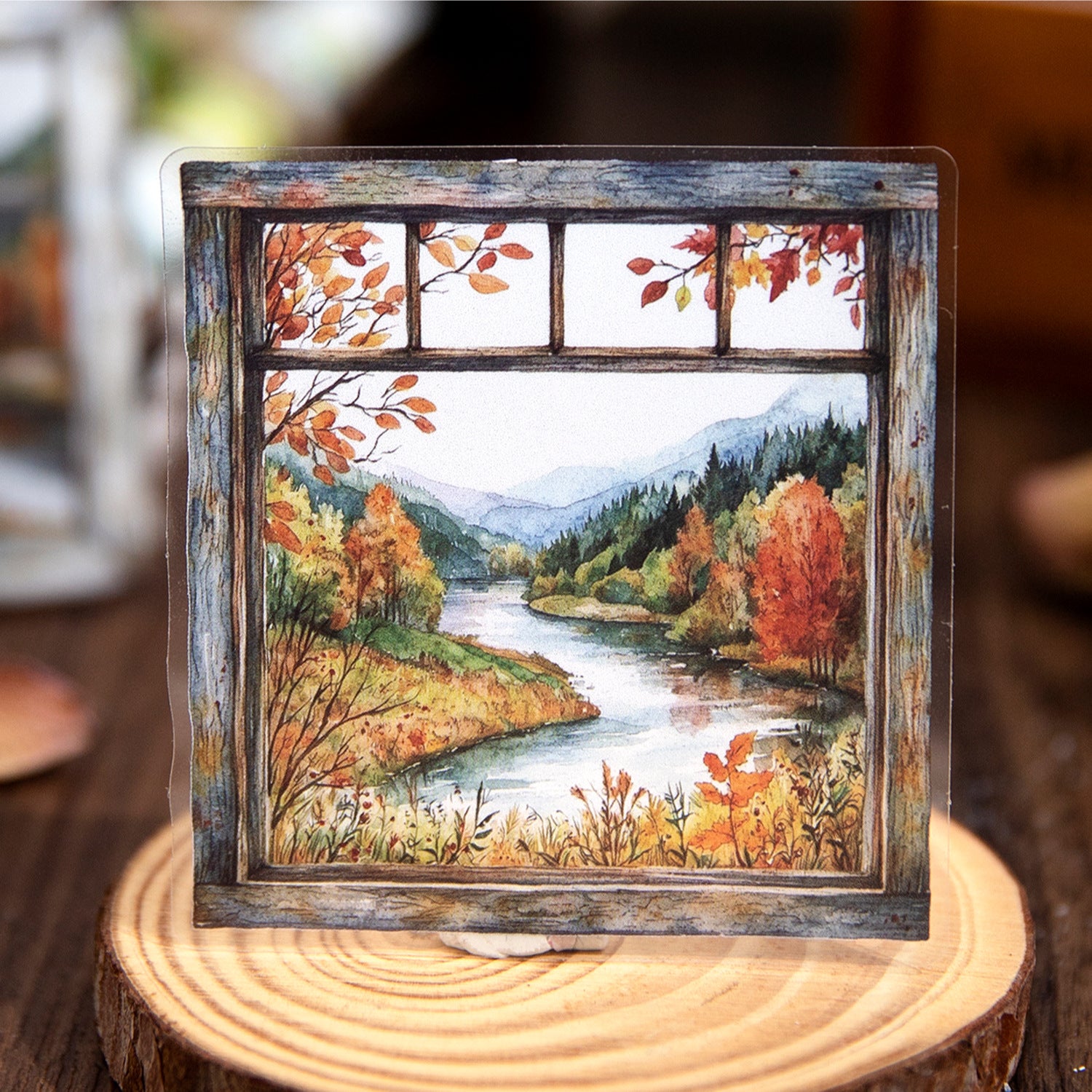 20 Pcs Window Landscape PET Stickers ZRQJQ
