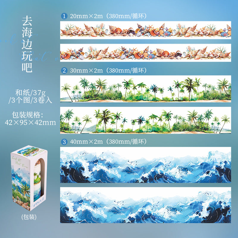 3 Roll Landscape Forest Washi Tape KNCFJ