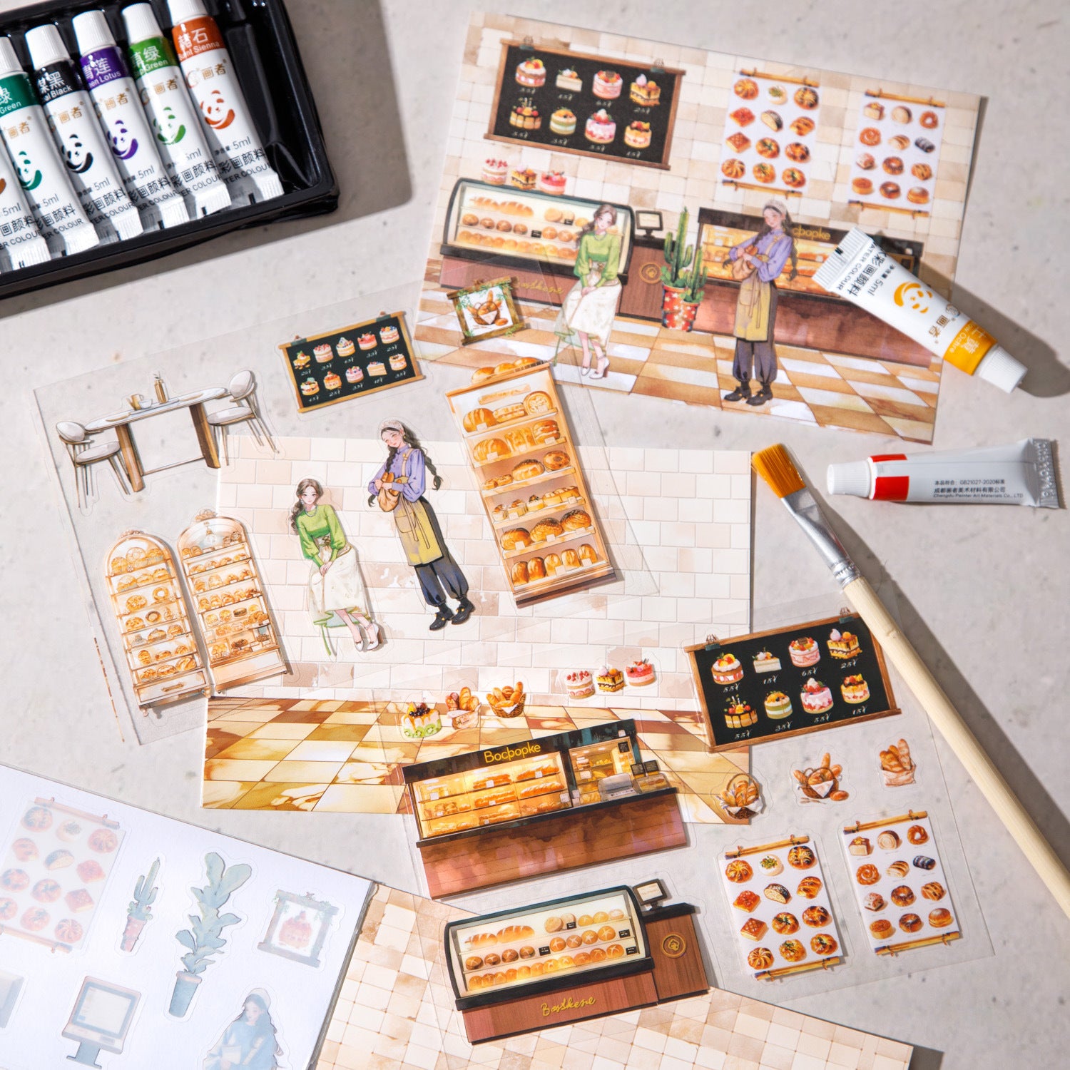 10 Sheets Holiday Theme Stickers Book YXJR