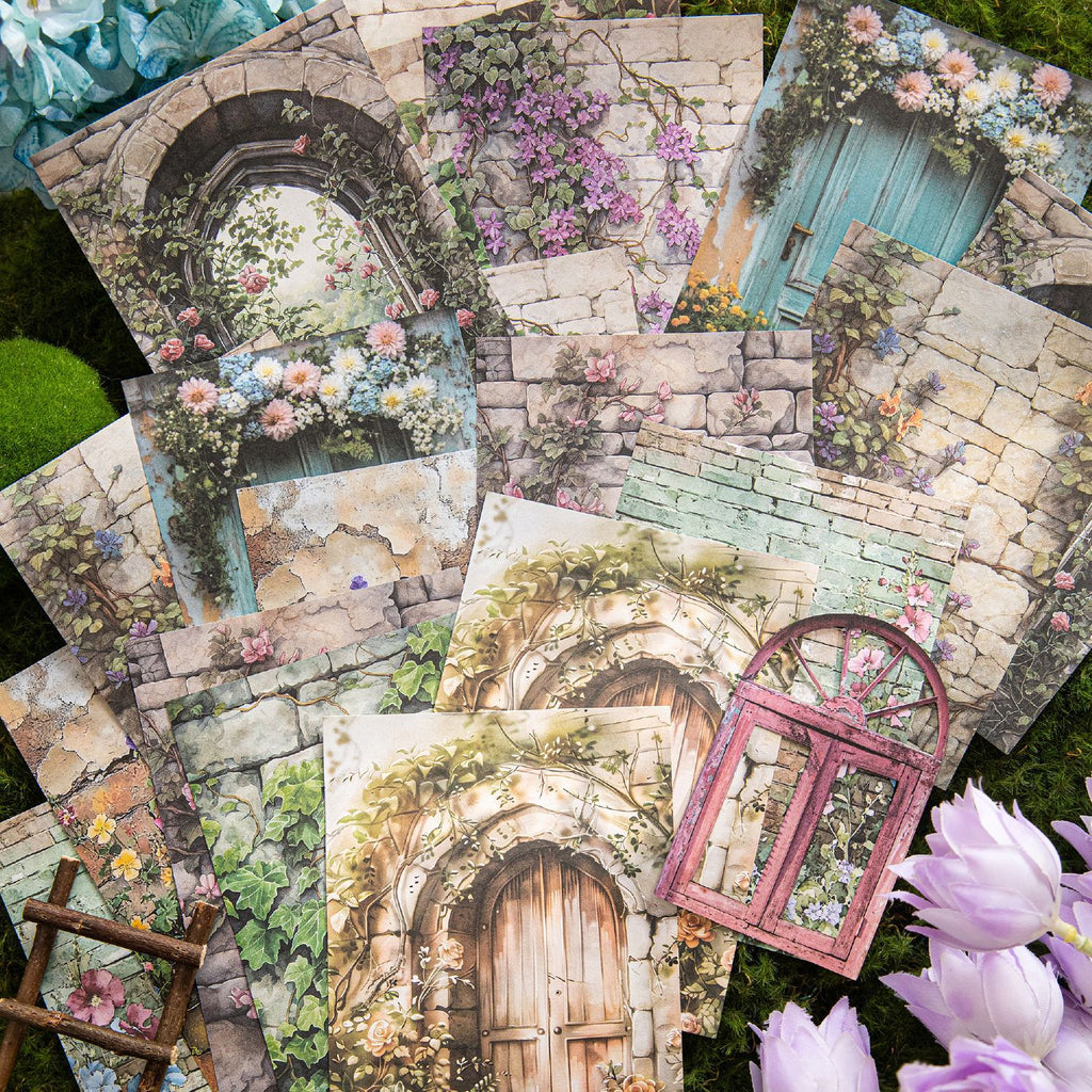 21 Pcs Natural Theme Scrapbook Paper ZRJG