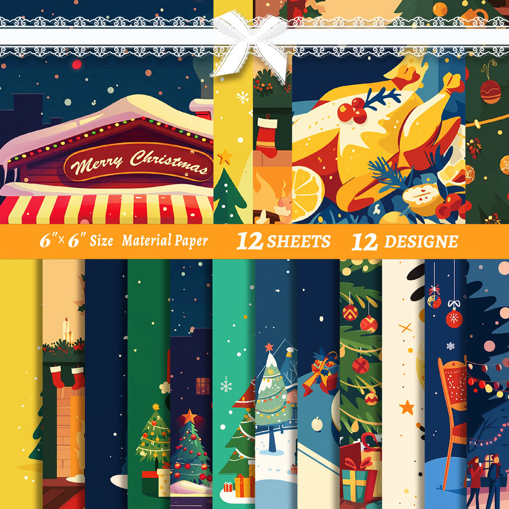 6 inch Christmas Eve Scrapbook Paper Pad PA203