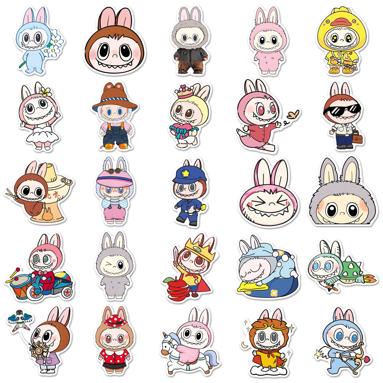 50Pcs Playful Monster Friends Vinyl Stickers LBB03
