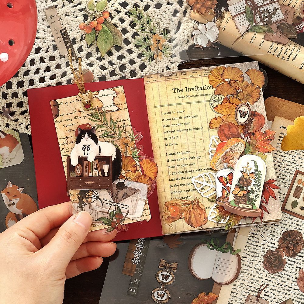 20 Sheets Botanical PET Stickers Book JYXY