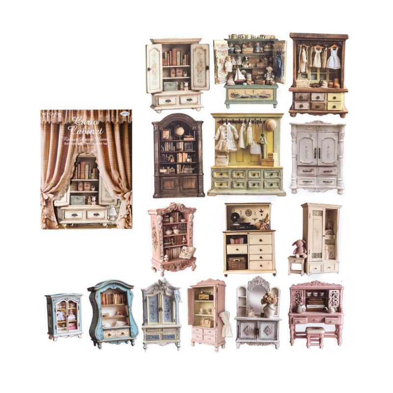 15 Pcs Rococo Furniture Stickers KKTMW