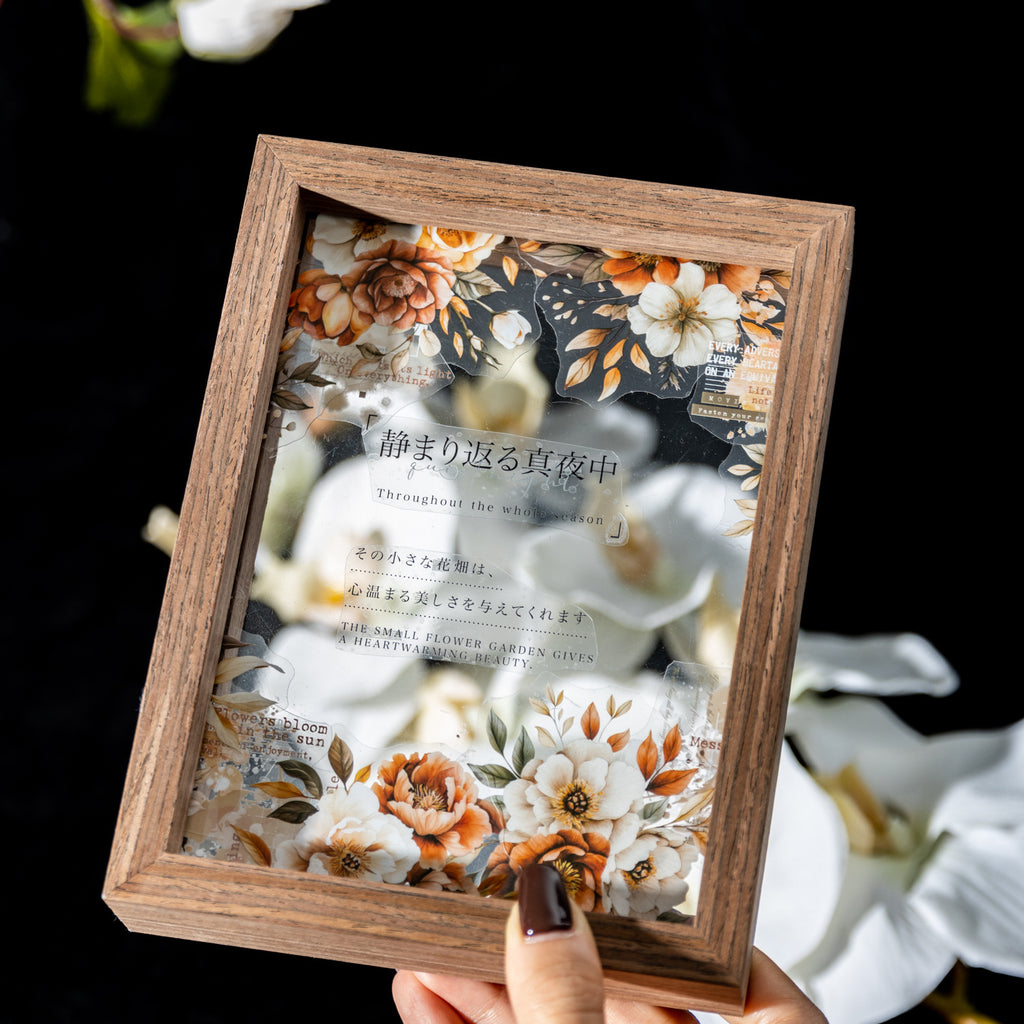 20 Pcs Gothic Flower PET Stickers AYZF