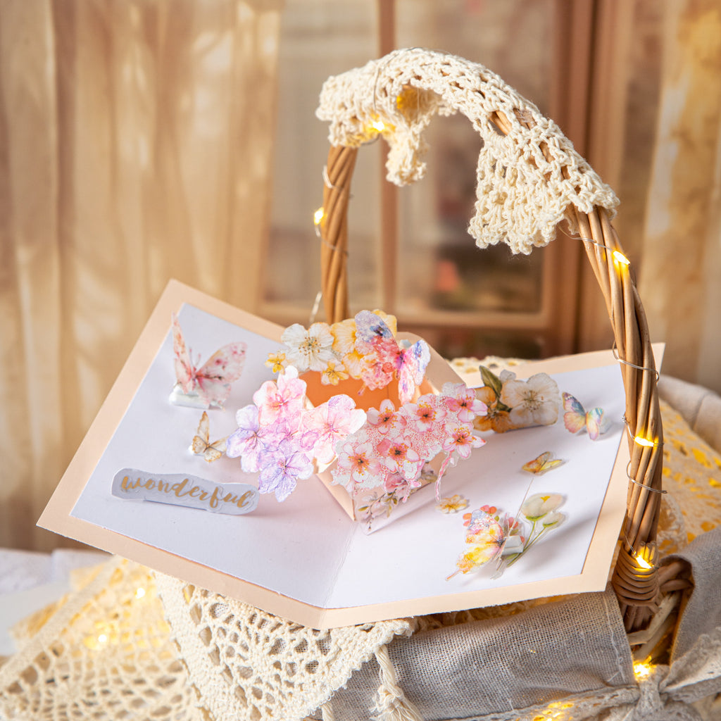 10 Pcs Lace Flower PET Stickers MLZH