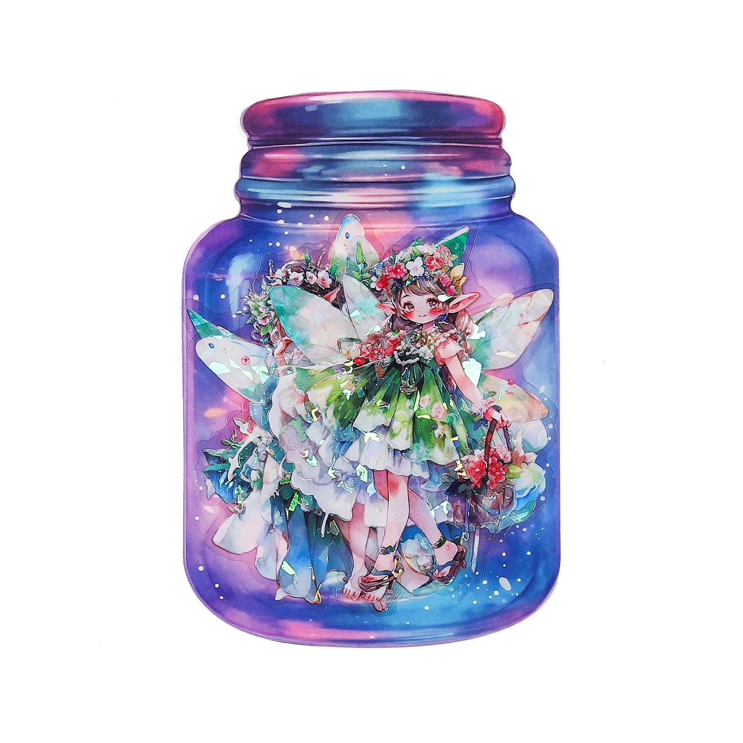 5 Pcs Flower Fairy PET Stickers XXNRJ
