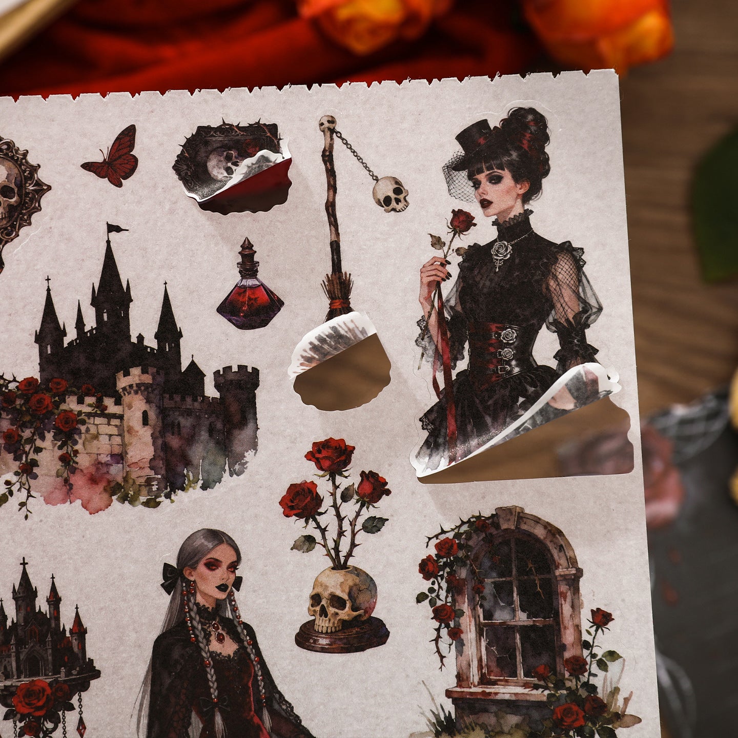 A5 Mixed Material Sticker Book - Gothic Diary