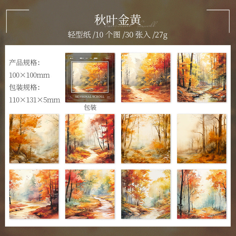 30 Pcs Nature Landscape Scrapbook Paper JJHJ