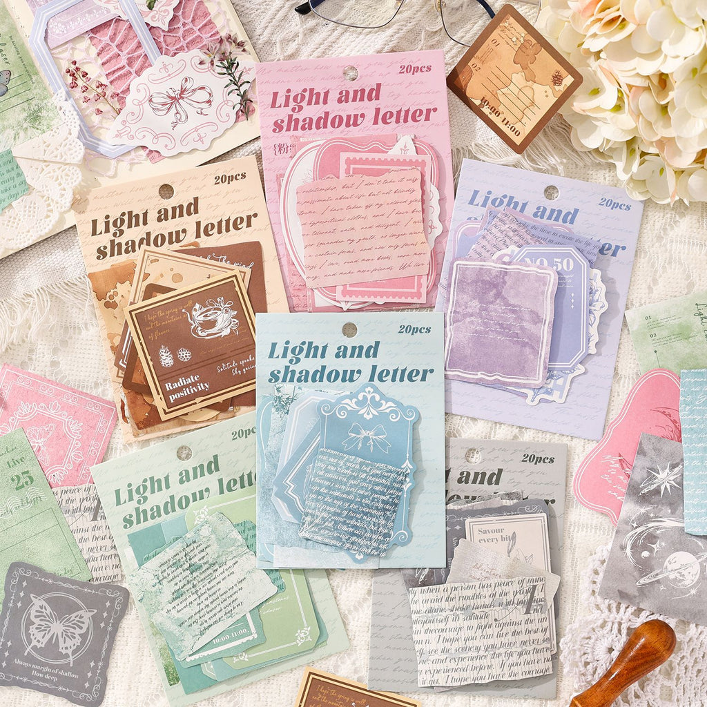 20 Pcs Vintage Journal Stickers GYXJ