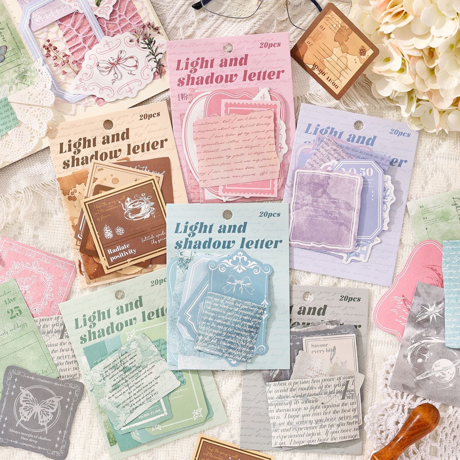 20 Pcs Vintage Journal Stickers GYXJ
