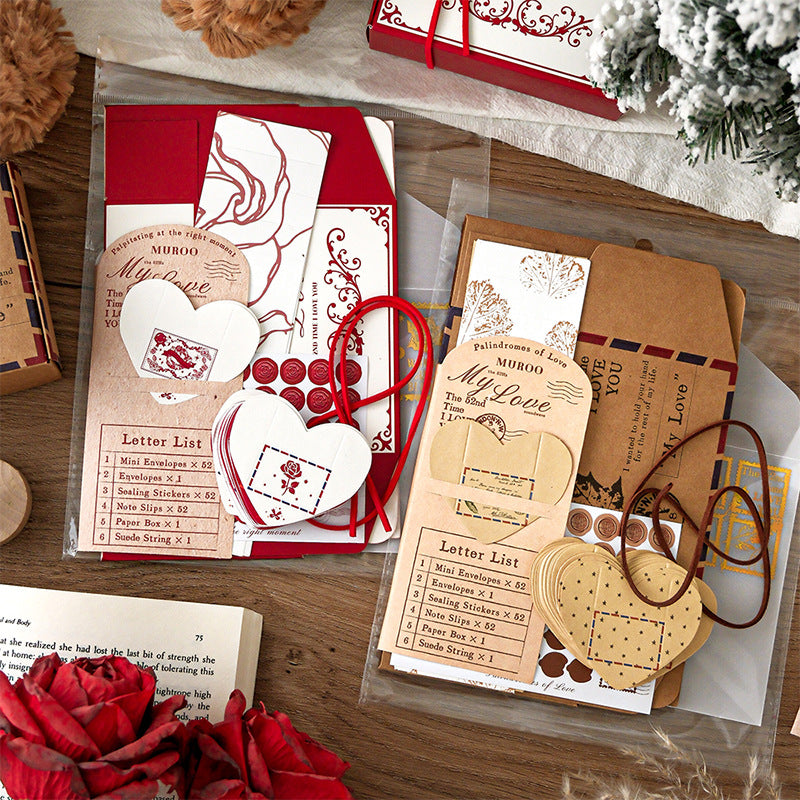 Love Themed Envelope and Stickers Kit 52CAN