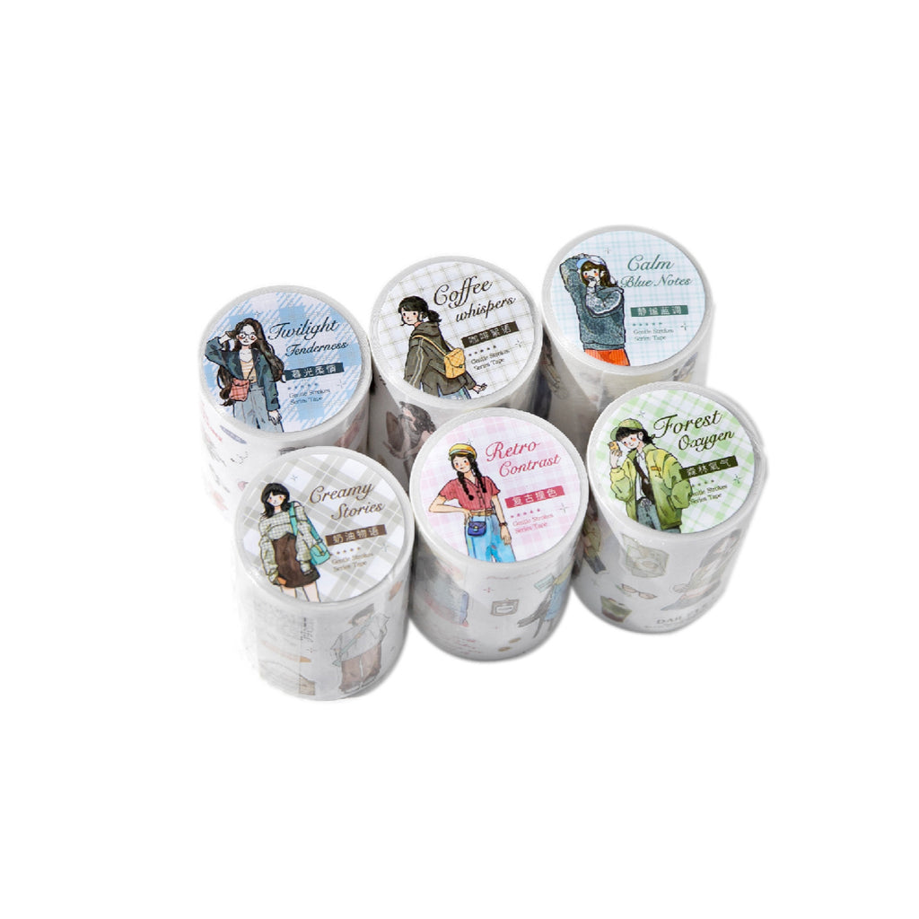 1 Roll Fashion Girl Stickers Tape WRBC