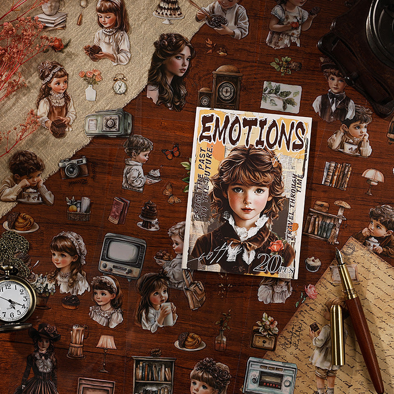 20 Pcs Vintage PET Stickers Book ZSLN