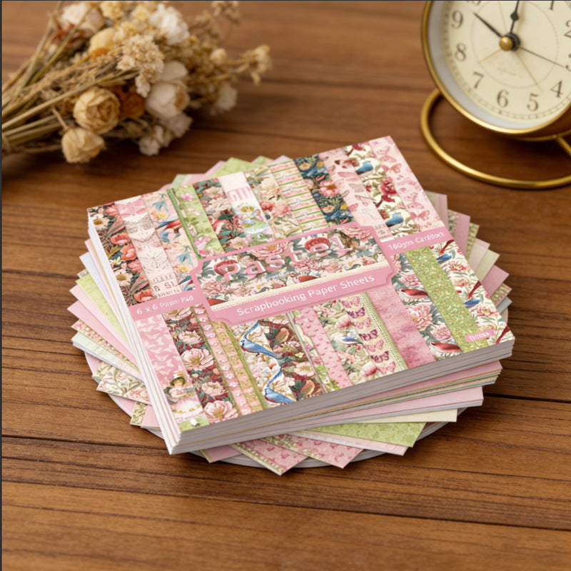 6 inch Pink Pastel Scrapbook Paper Pad SKP544
