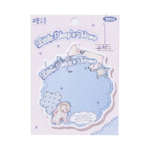 Cottagecore Patchwork Sticky Notes - Sheep