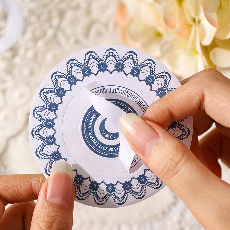 20 Pcs Round Lace Stickers HYLS