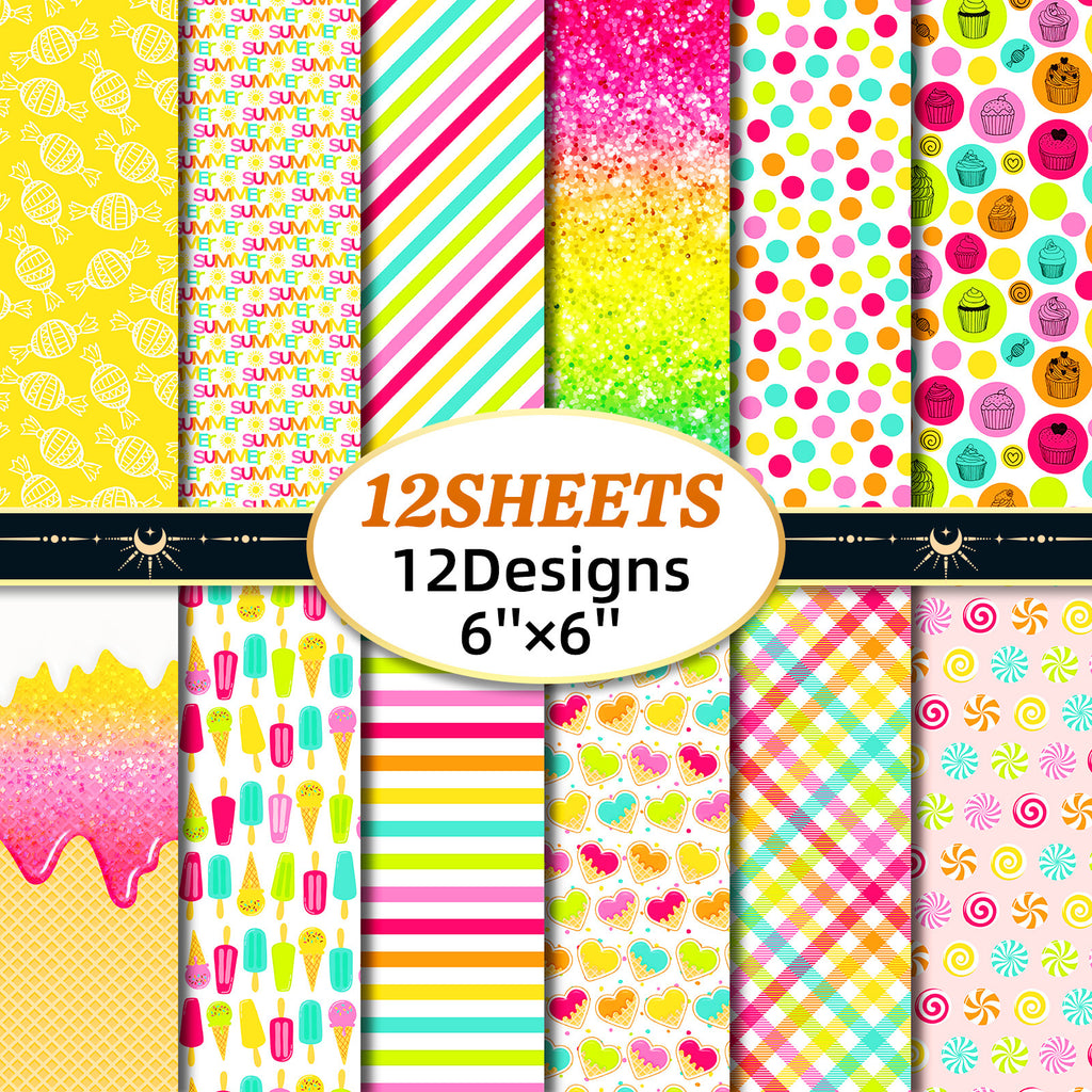 6 inch Summer Scrapbook Paper Pad PA319