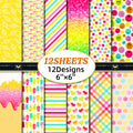 6 inch Summer Scrapbook Paper Pad PA319