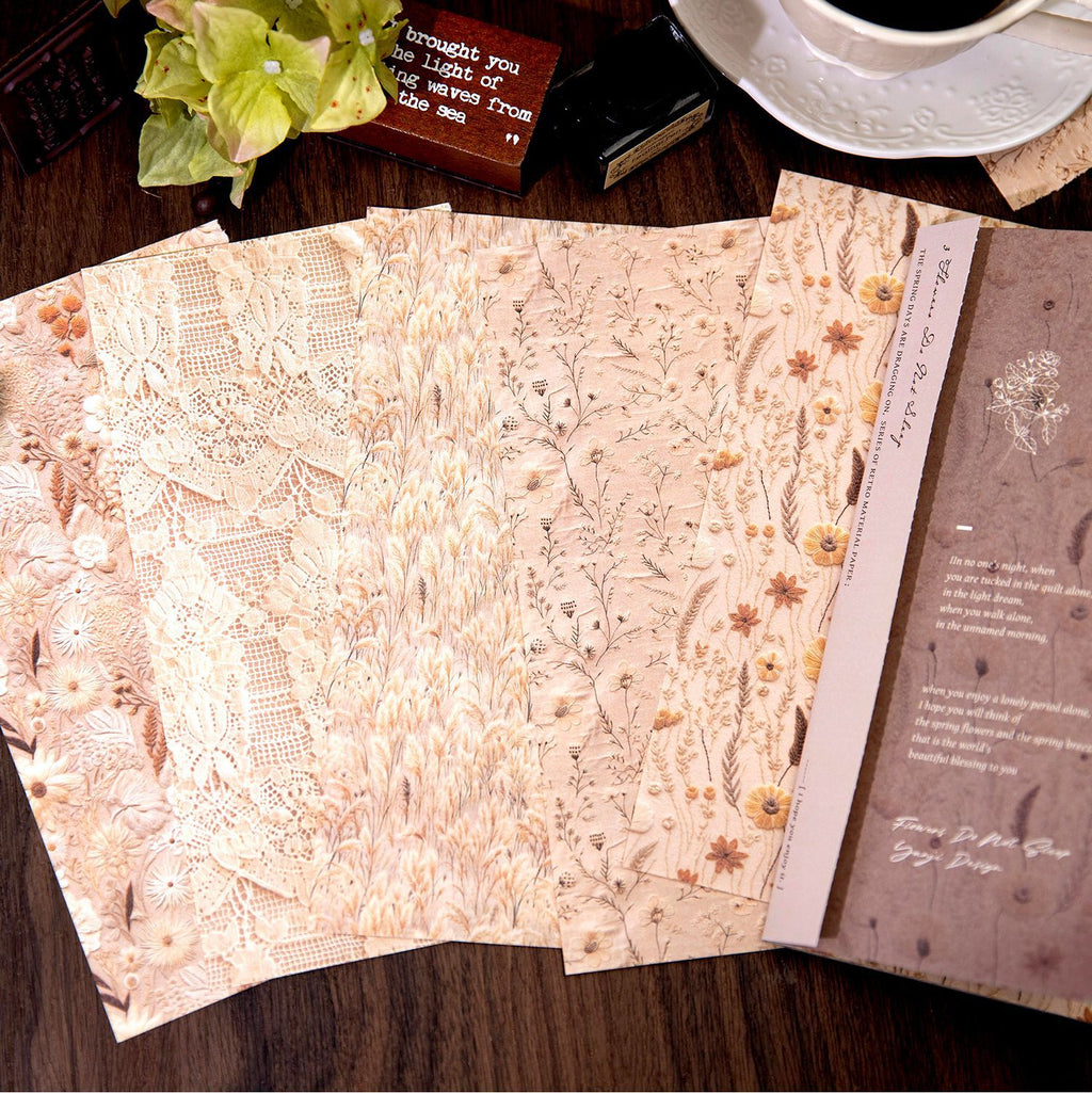 60 Pcs Vintage Scrapbook Paper CRZCC