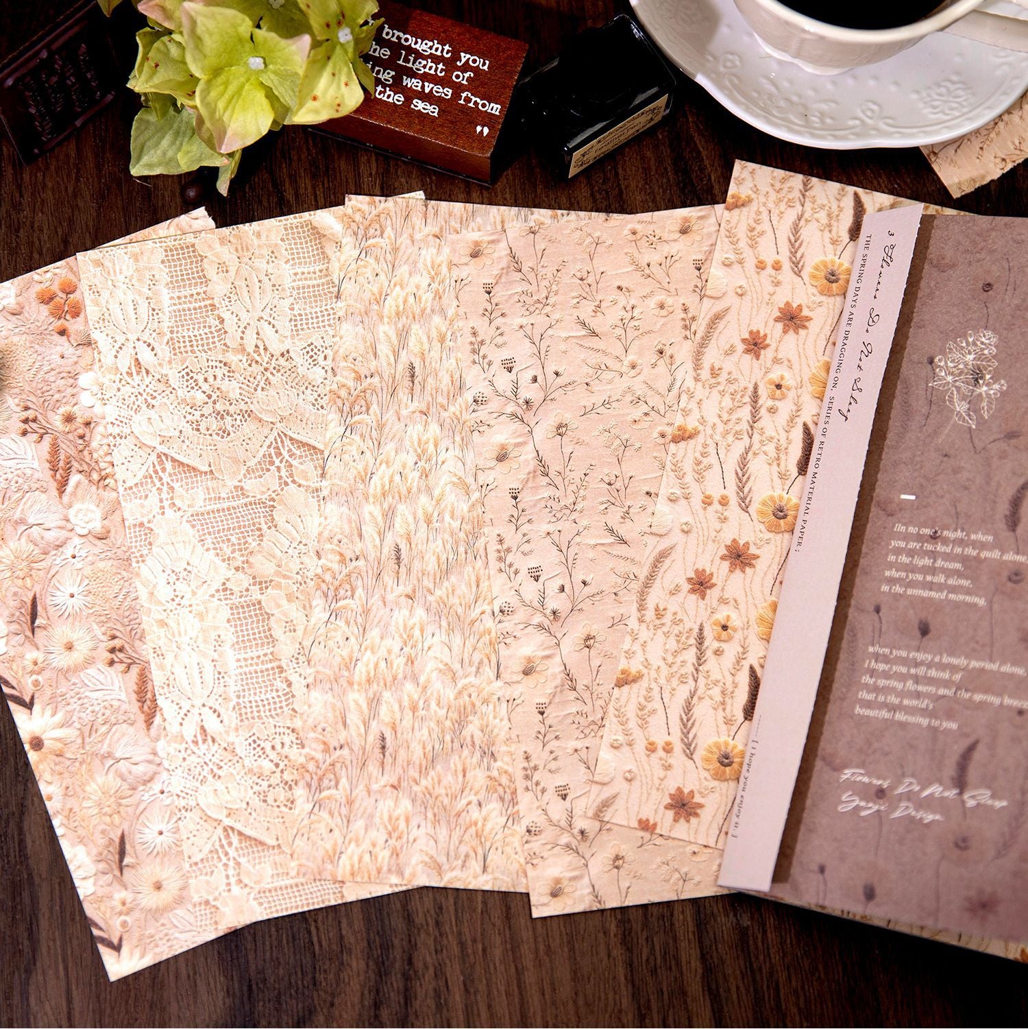 60 Pcs Vintage Scrapbook Paper CRZCC