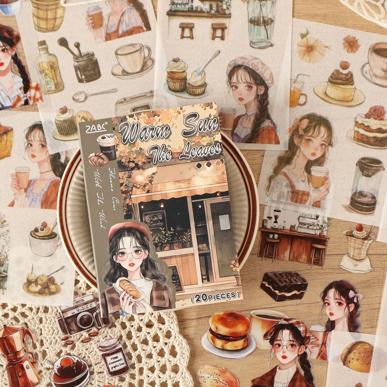 20 Sheets Lifestyle Girl Stickers Book HXFL