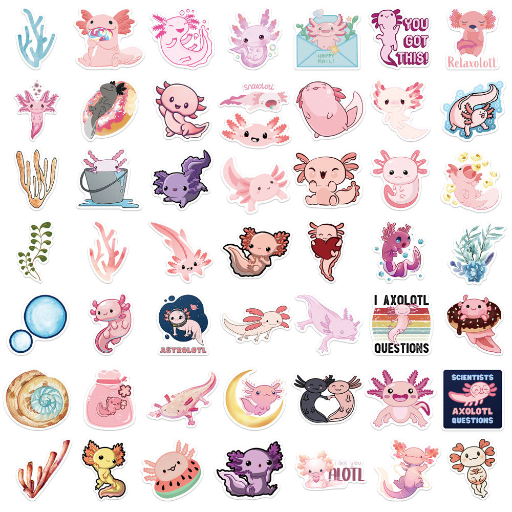 50 Pcs Vinyl Salamander Stickers FE073