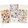 3 Sheets Rub on Stickers - Autumn Flower
