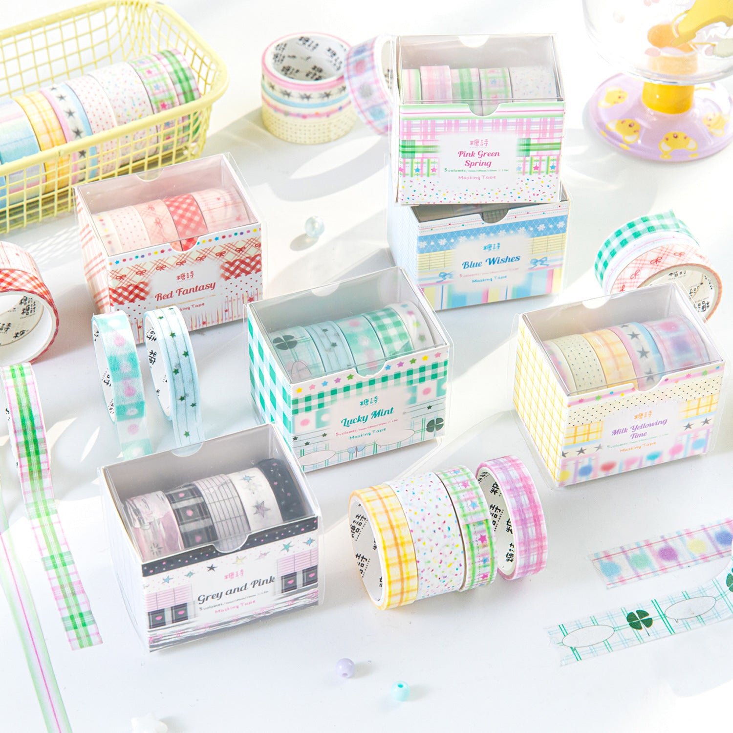 5 Rolls Cute Washi Tape MYXXD