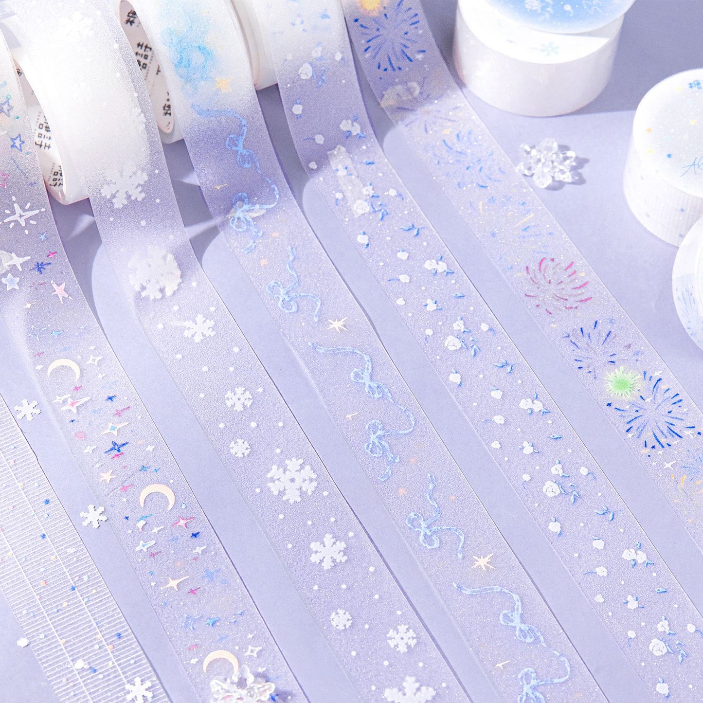 1 Roll Snowflake Firework PET Tape BZMJ