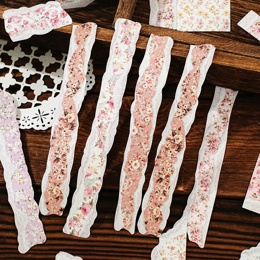 30 Pcs Vintage Floral PET Stickers HYSZ