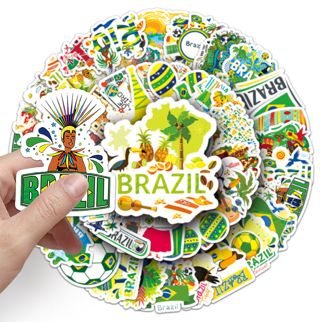 50Pcs Brazil Travel Vinyl Stickers TRV08