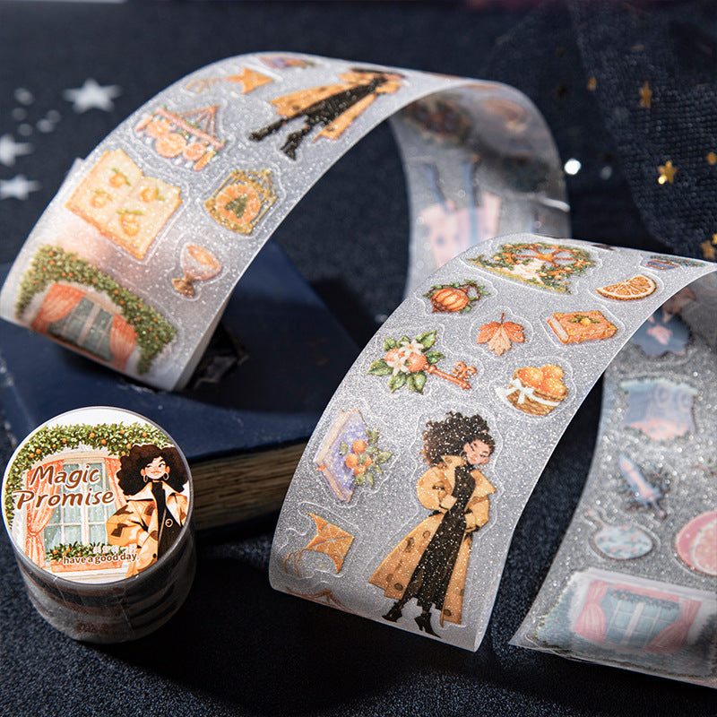 1 Roll Magic Girl PET Stickers Tape MFZY