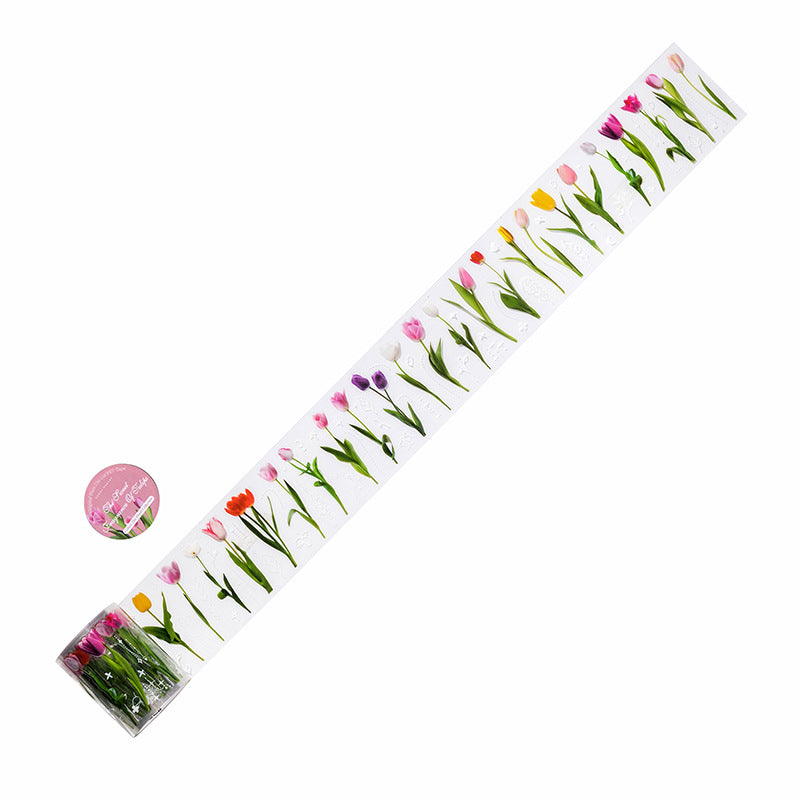 1 Roll Flower PET Tape Stickers SCHY