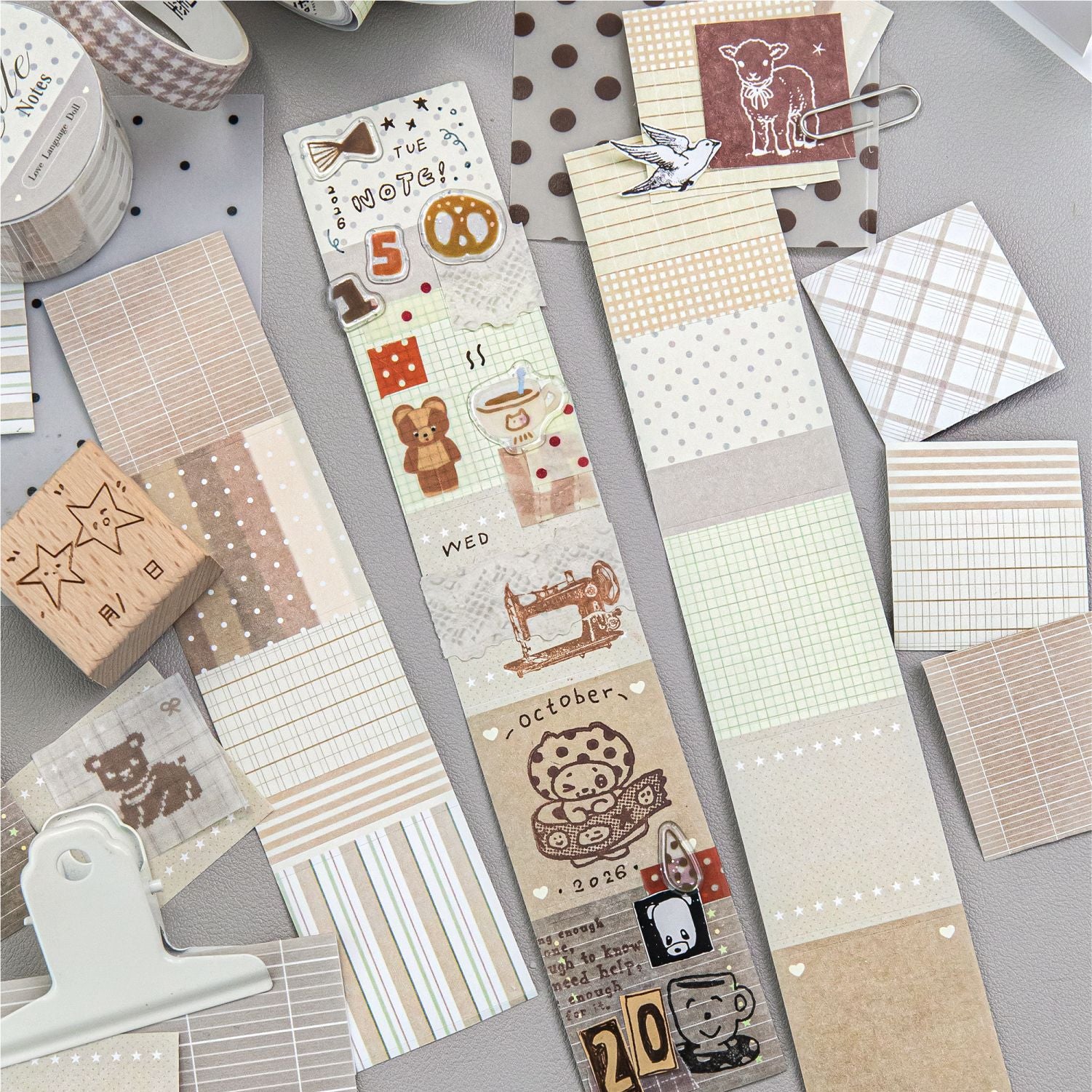 1 Roll Basic Color Gird Dot Stickers Tape LYBO