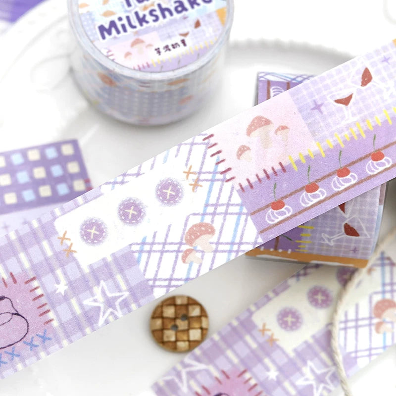 Cozy Cottagecore Patchwork Washi Tape - Happy Sewing