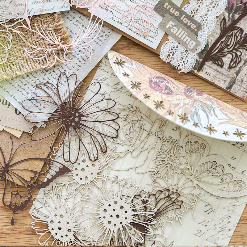 10 Pcs Cutout Paper Flowers RHZY