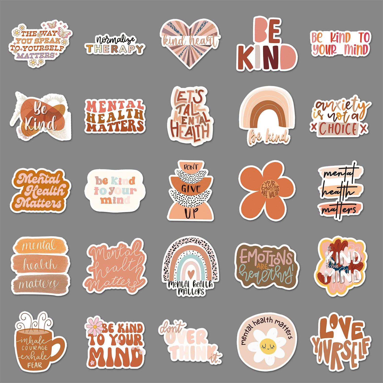 50PCS Boho Waterproof Vinyl Stickers BHO10