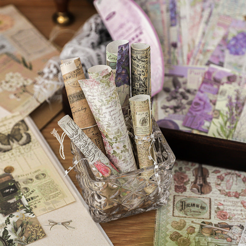 100 Pcs Vintage Junk Journal Paper WRGS