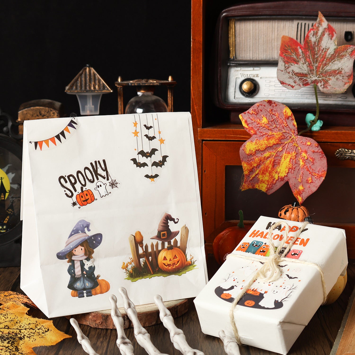 20 Sheets Holloween Theme Stickers Book WSGB