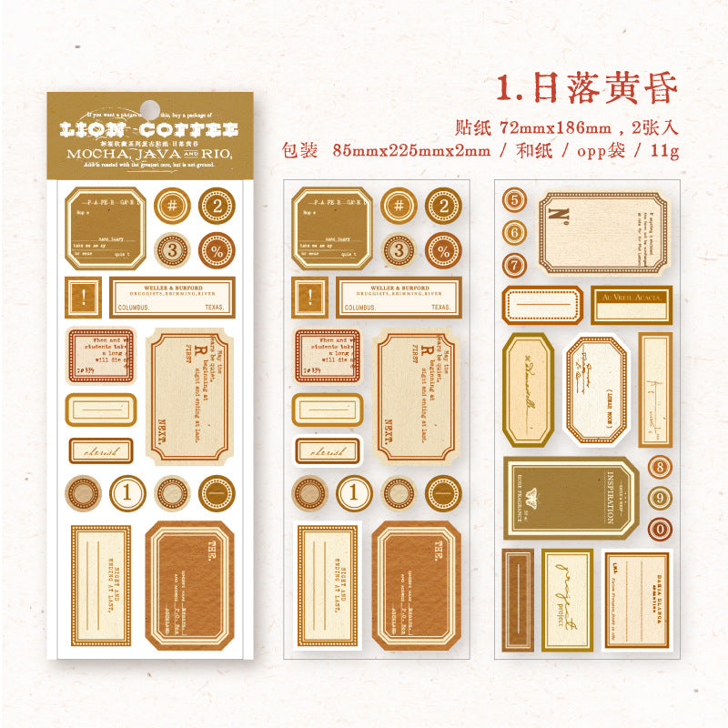 1 Pc Label Washi Stickers BQSC