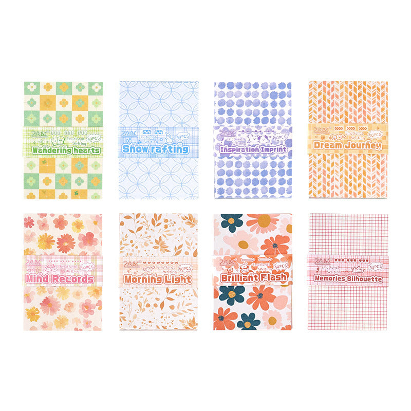 50 Pcs Basic Floral Journal Paper QXSX