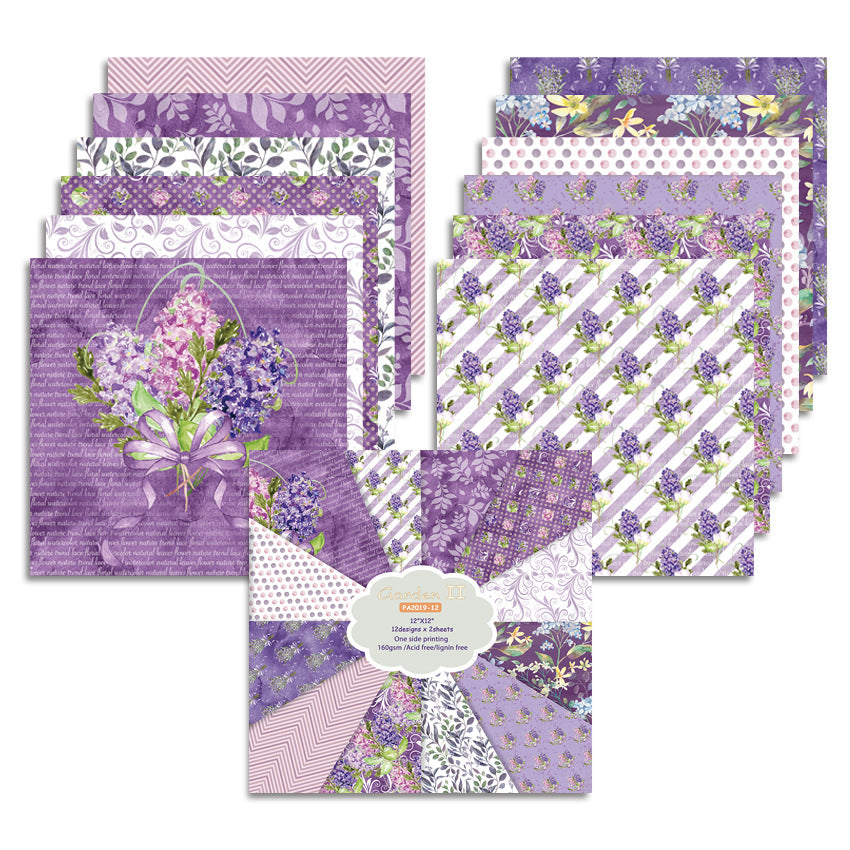 12 Inch Scrapbook Paper Pad for Craft PA019