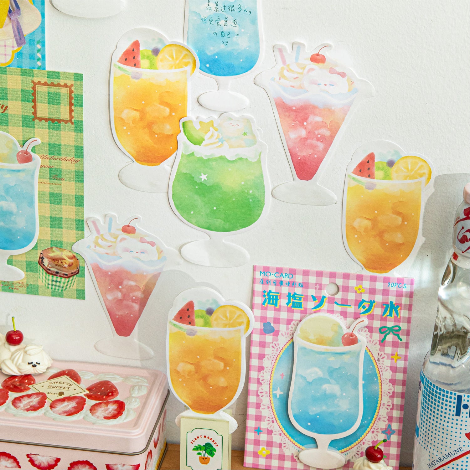 30 Pcs Drink Theme Sticky Note WHQCW