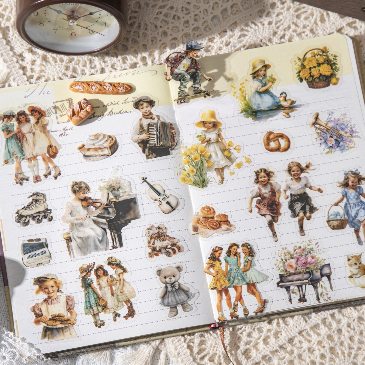 20 Pcs Childhood Theme PET Stickers TNSG